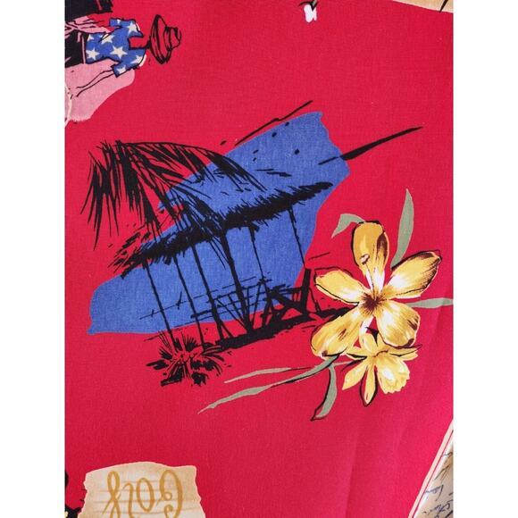 Marcia Womens Red Windcutter Golf Vest XS The Experience Koele Hawaii Vintage - Picture 10 of 11